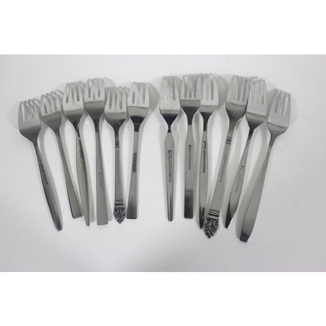 Curated MCM 5 Piece Place Setting for 6 Stainless Steel Flatware Set- 30 Pieces For Sale - Image 4 of 10