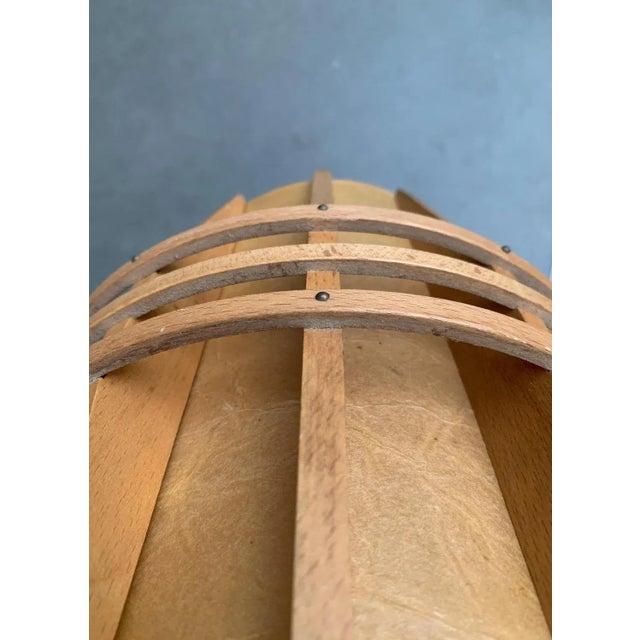 Mid-Century Wooden Cocoon Pendant Lamp For Sale - Image 6 of 18