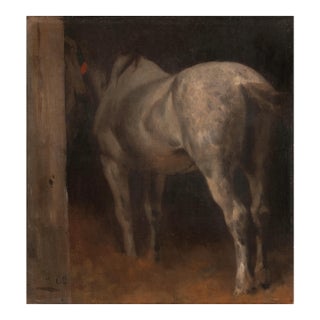'Study of a Gray Horse' by Otto Bache, Circa 1910, Rear View, Equine, Danish Realism For Sale