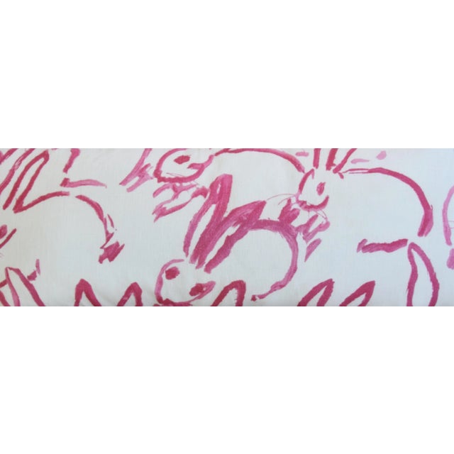 Hunt Slonem Pink & White Hunt Slonem Bunny Hutch Feather/Down Pillow For Sale - Image 4 of 8