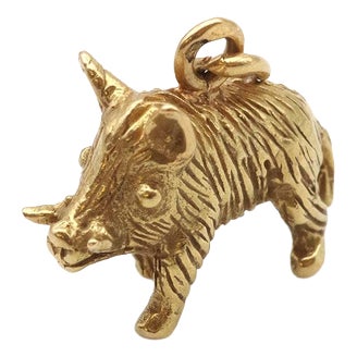 Mellerio Wild Boar Charm Pendant For Sale