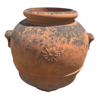 Italian Terracotta Grain Storage Jar, 1950s For Sale