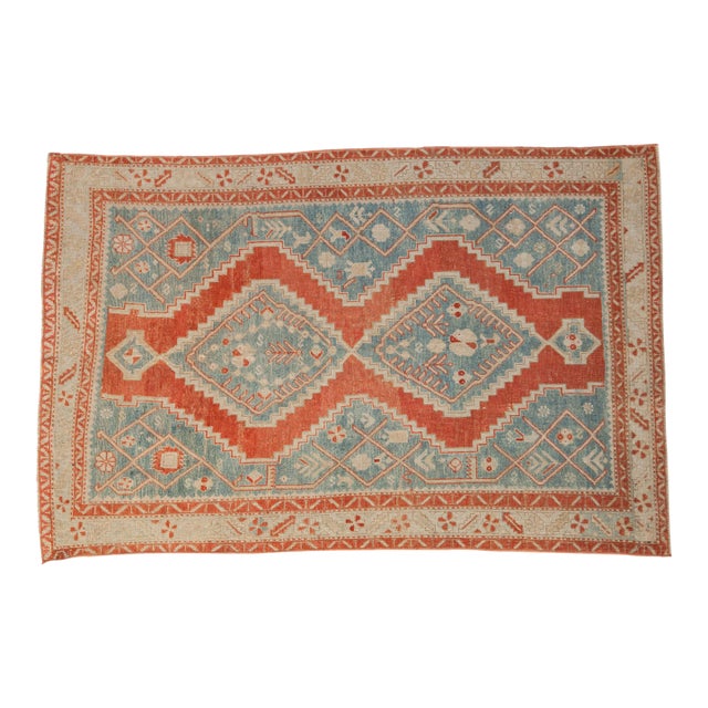 Vintage Distressed Karabagh Rug - 4'2" x 6'4" For Sale