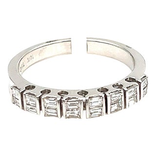 1.08 Ct Baguette Diamond Ring Size 6.5 For Sale