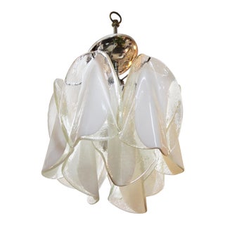 Italian Modern Murano Glass Handkerchief Pendant For Sale
