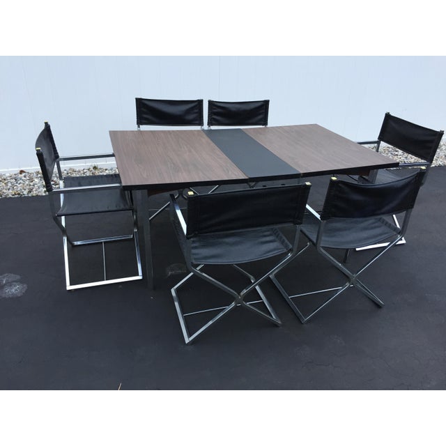 Virtue Brothers MidCentury Director Chairs & Table Set of 7 Chairish