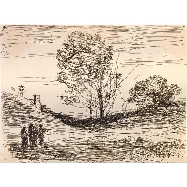 Cliché-verre. Magnificent proof of ancient edition, numbered in red pencil on verso, and whose subject wasn’t included in...