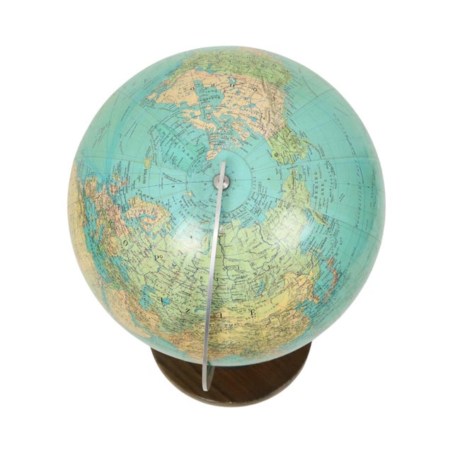 Blue Large Vintage Columbus Globe, 1950s For Sale - Image 8 of 15