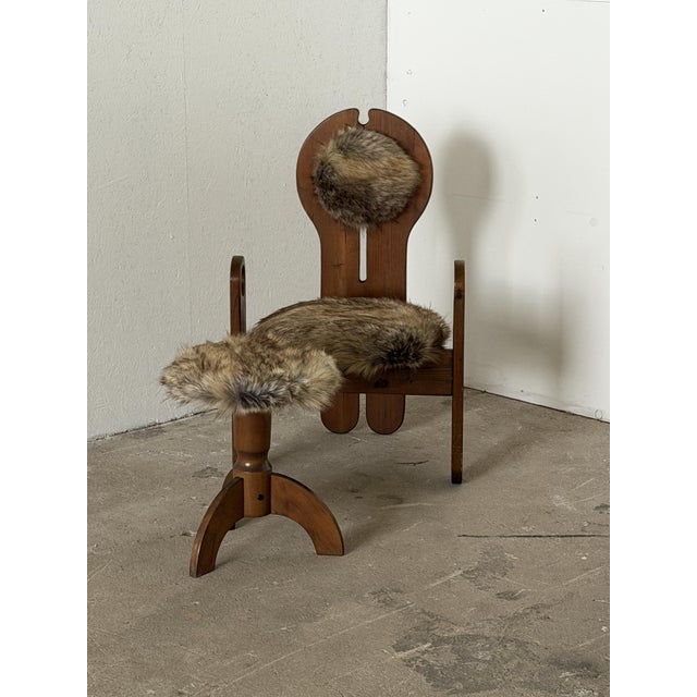 Sculptural Pine Lounge Chair by Szedleczky, Hungary, 1970s For Sale - Image 10 of 12