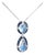 Double Drop Moonstone Pendant W/Diamonds and Sapphires 18k For Sale