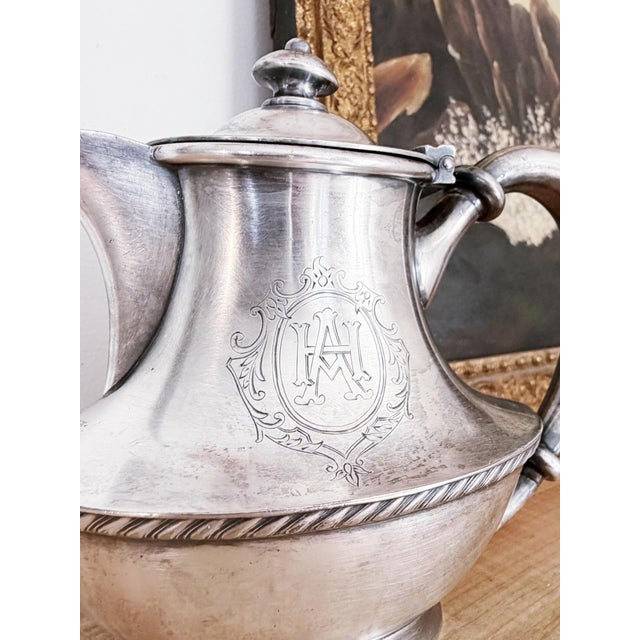 A Beautiful antique circa 1890s silver plated teapot from the Astor House in New York City. The Astor House was the Astor...