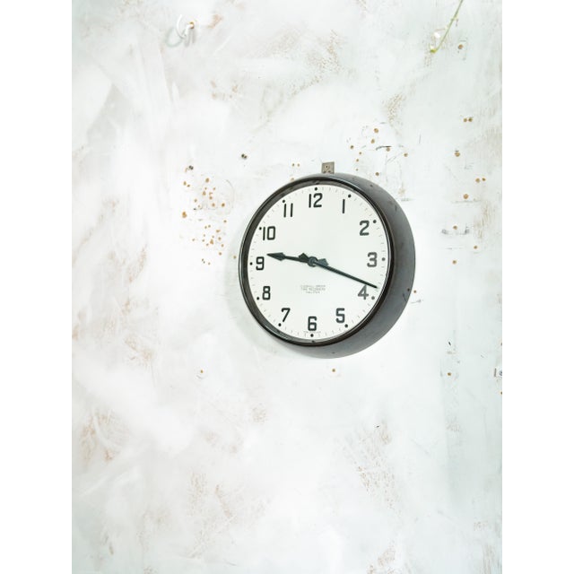 Glass Factory Wall Clock from Gents of Leicester for Gledhill-Brook, Halifax, 1950s For Sale - Image 7 of 16