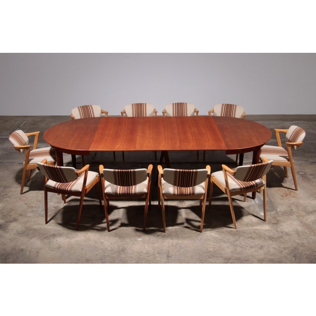 Wood Large Teak Dining Table by Henning Kjærnulf, 1960s For Sale - Image 7 of 18