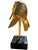 Wood Vintage Egyptian Revival Pharaoh Bust Sculpture | Gold & Black Tutankhamun Style Figure on Wood Stand For Sale - Image 7 of 10