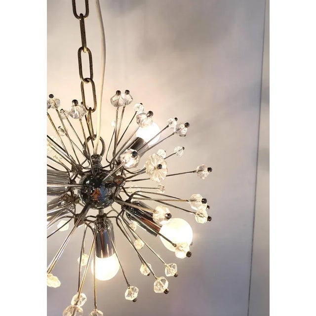 Mid-Century Glass Sputnik Chandelier attributed to Emil Stejnar for Rupert Nikoll, 1970s, in Very Good conditions....