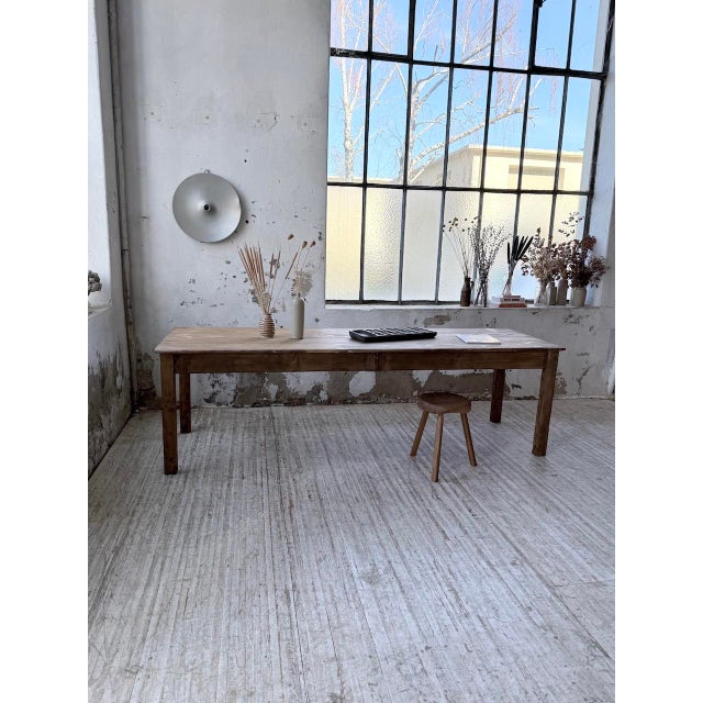 Vintage Farmhouse Table in Pine, 1950s For Sale - Image 3 of 18