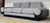2020s Modern Gray Chevron Bolster Sofa For Sale - Image 5 of 8