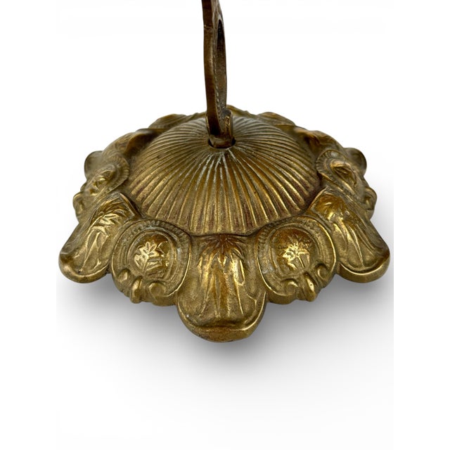 Antique Art Nouveau Period Pair of Neoclassical Three-Light Candlesticks, Gilt Brass or Bronze, Continental Europe, C. 1900 For Sale - Image 9 of 12