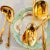 1990s Baroque Gold Plated Serve Ware Set - 5 Pc. For Sale - Image 5 of 6