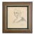 Classical Female Portrait Original Framed Pencil Drawing on Paper For Sale