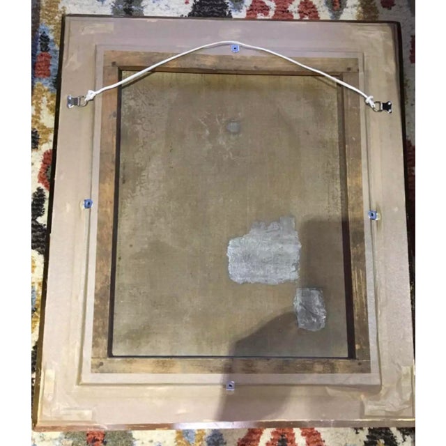 Mid-Century Modern Antique Devotional Portrait of a Female Saint (Possibly Mary Magdalene) in a 24-Carat Gold Leaf Frame – Fully Restored For Sale - Image 3 of 9