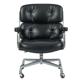 Eames Time Life Executive Lobby Chair Herman Miller Black Leather Office Chair For Sale