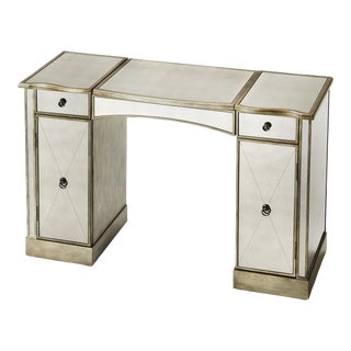 Celeste Mirrored Vanity, Silver For Sale