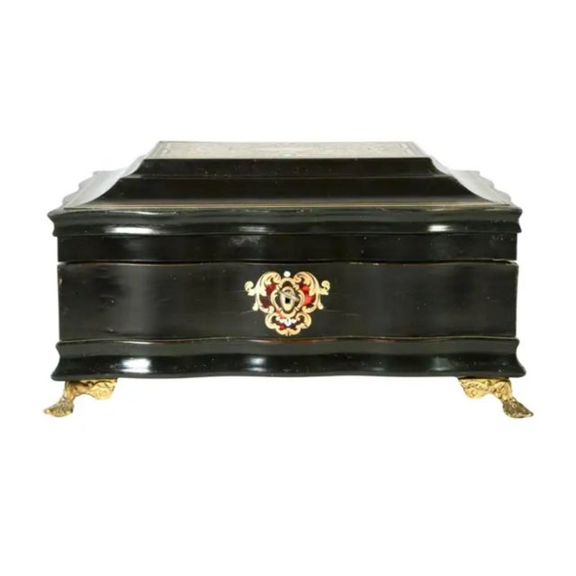 19th Century French Boulle Sewing Scent Necessaire Box For Sale - Image 12 of 12