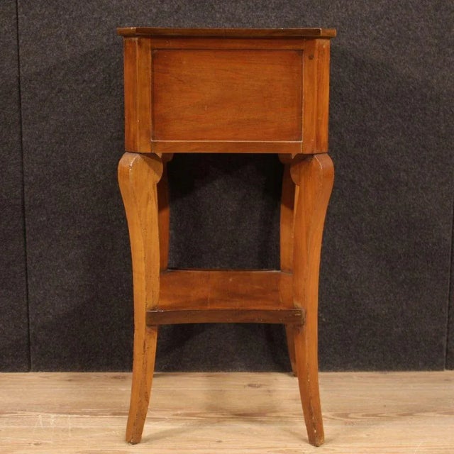 Wood Italian Cherrywood, Walnut and Fruitwood Side Table, 1920s For Sale - Image 7 of 13