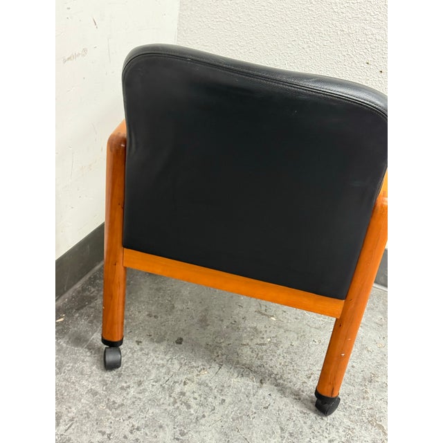 Benny Linden Mid Century Style Office Chair on Casters For Sale - Image 4 of 12