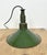 Industrial Green Enamel Military Pendant Lamp with Cast Aluminium Top, 1960s For Sale - Image 9 of 17
