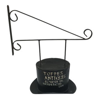 English Topper Antiques Trade Sign For Sale