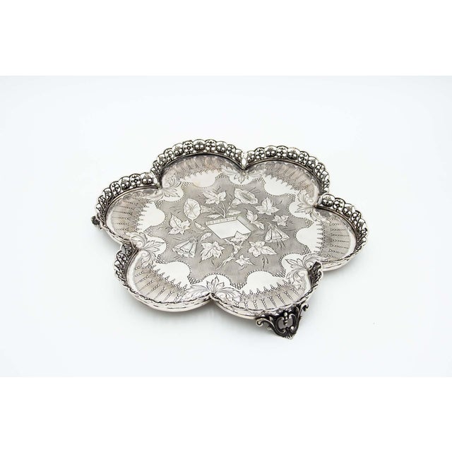 Ticket Counter in Embossed Silver For Sale - Image 5 of 5