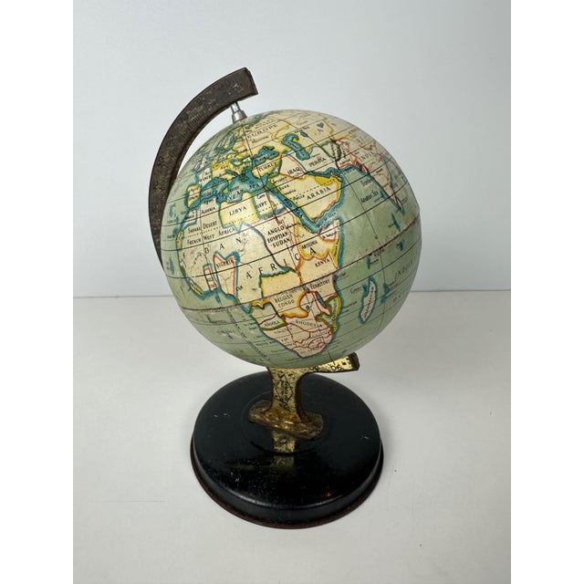 Black Vintage English Globe from Reliable Series, 1950s For Sale - Image 8 of 8