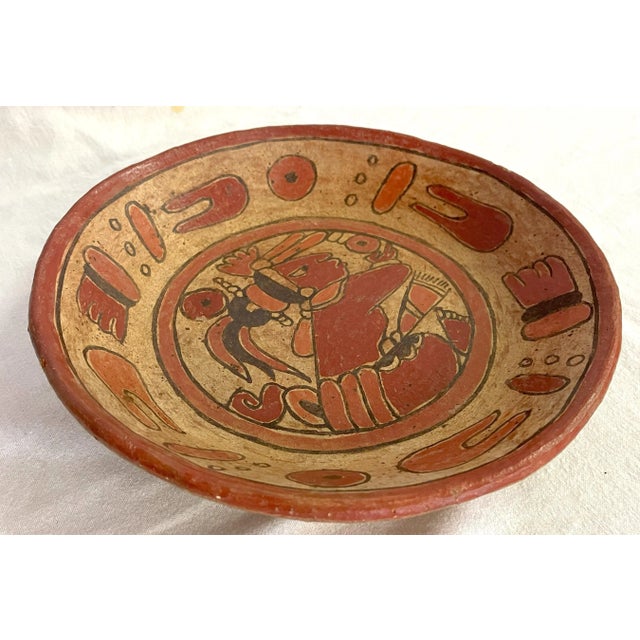 Mid Century Folk Art Pottery Dish For Sale - Image 9 of 10