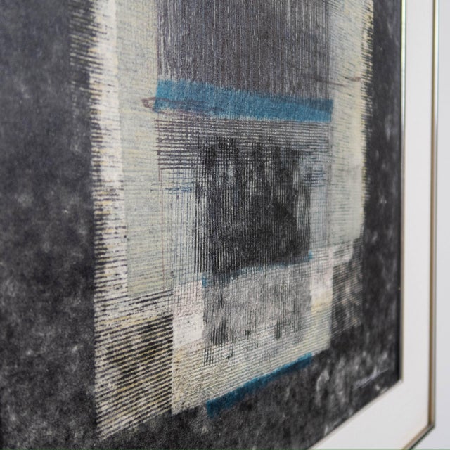 Signed 1984 Abstract Acrylic & Silkscreen by Michelle Knowblauche, Framed For Sale In Tulsa - Image 6 of 12