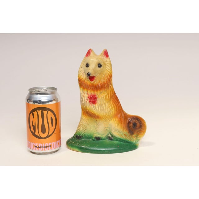 Sculpture Materials Mid-Century Modern Painted Chalkware Carnival Chalk Collie Dog Sculpture / Figurine For Sale - Image 7 of 12