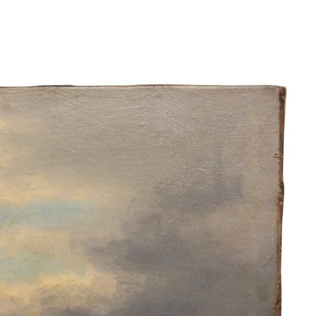 Hudson River School Oil on Canvas River Scene Painting C1890 For Sale - Image 6 of 9