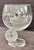 Glass Crystal Flower Stemmed Wine Glasses - Set of 4 For Sale - Image 7 of 7
