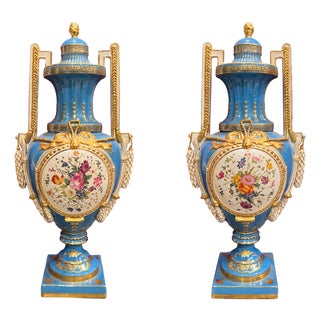 Vases in Sevres Porcelain, Set of 2 For Sale