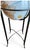 Traditional Replogle “World Classic” Floor Globe on Tall Black Metal Stand – Model Rg-2807 “Trafalgar” For Sale - Image 3 of 6