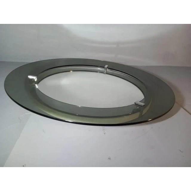 Mid-Century Modern Round Mirror in Smoked Glass from Veca For Sale - Image 3 of 10