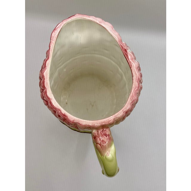 Majolica Vintage Majolica Asparagus Pitcher For Sale - Image 4 of 8