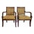 Mid 19th Century Antique Hand Carved Wooden Frame Armchairs - a Pair For Sale