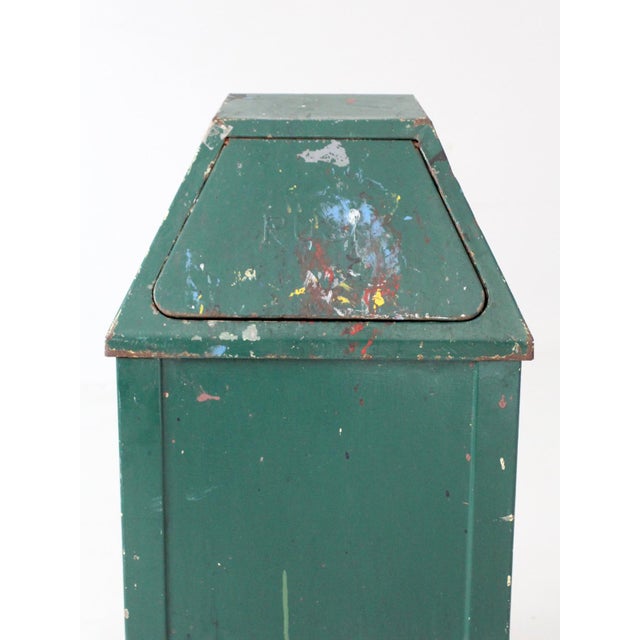 Mid Century Industrial Waste Bin For Sale - Image 4 of 18