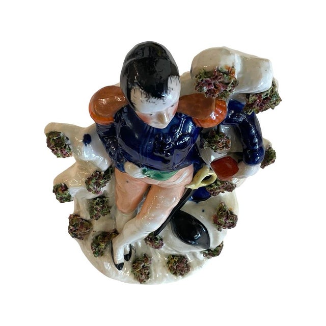 Late 19th Century Mid 19th Century Staffordshire Figure of Napoleon With Sword and Book For Sale - Image 5 of 6