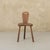 1950s French Brutalist Carved Wood Tripod Chair For Sale - Image 4 of 12