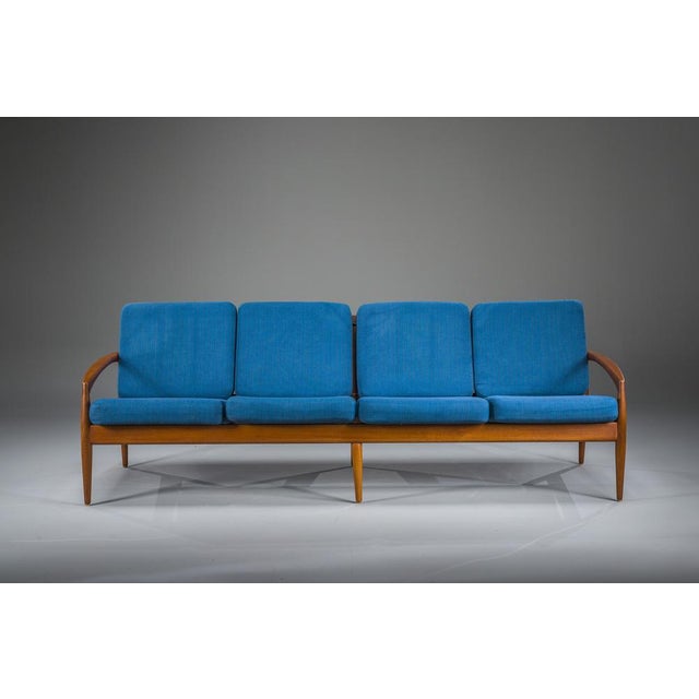 1960s Paper Knife Teak Sofa from Magnus Olesen, Denmark, 1960s For Sale - Image 5 of 14