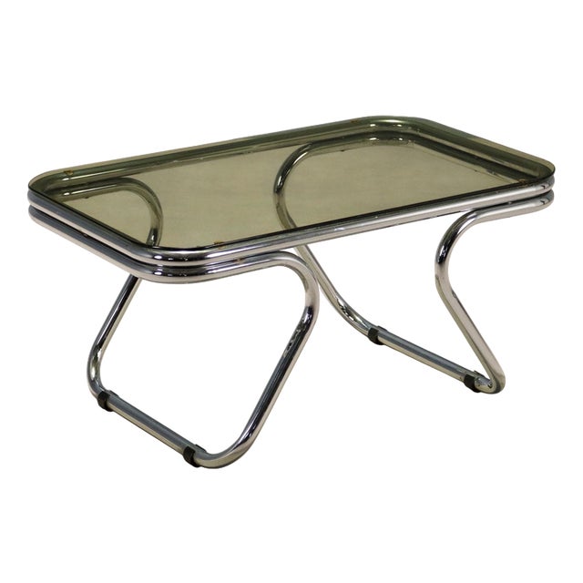 Coffee Table with Glass Top, 1970s For Sale