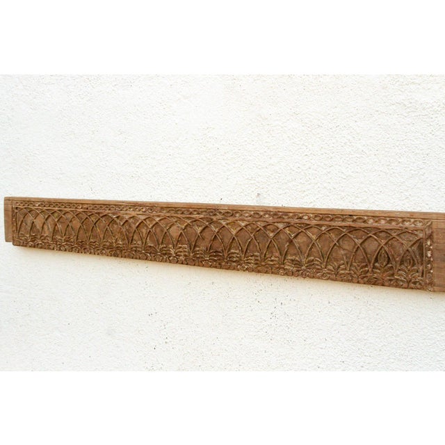Contemporary 51" Long Arcade Teak Architectural Panel For Sale - Image 3 of 6